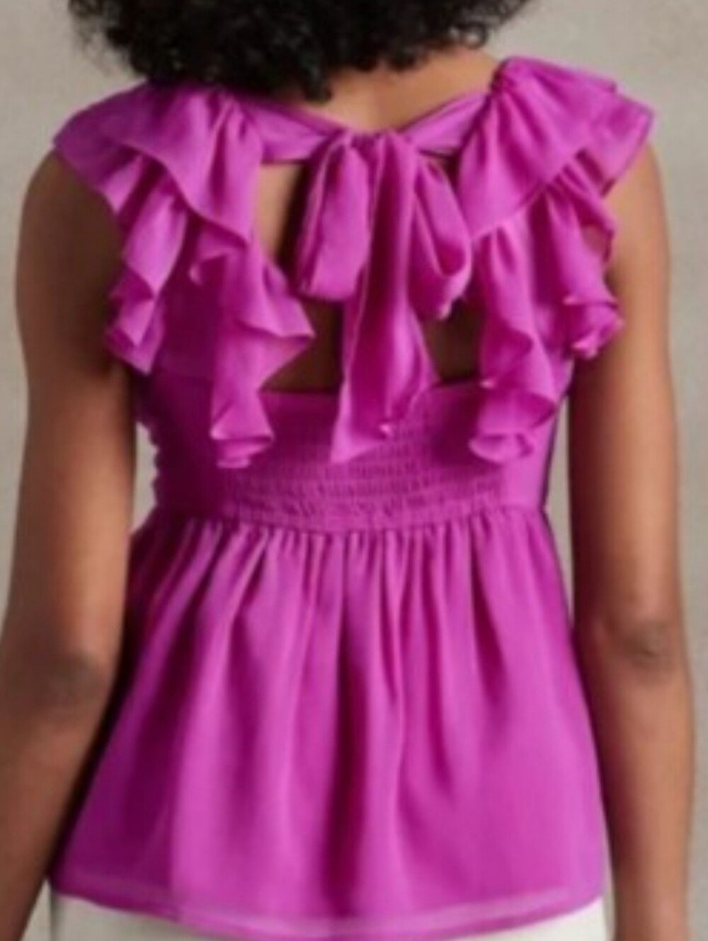 NWT Banana Republic Ruffle Tie Back Blouse
